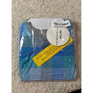 Little Sleepies Pajamas Kids 5/6 Blue Buffalo Check Bamboo Plaid LS-PJ-BUFFCK-14